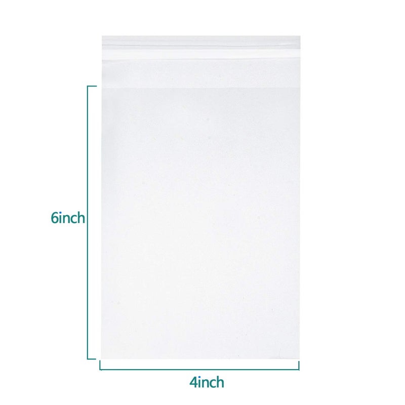 joybest 1000 Pack - 4 x 6 Inch Clear Cellophane Bags, Self Sealing Cello Plastic Poly Bags for Cookie, Treats, Candy, Bakery, Party Favors - Image 2